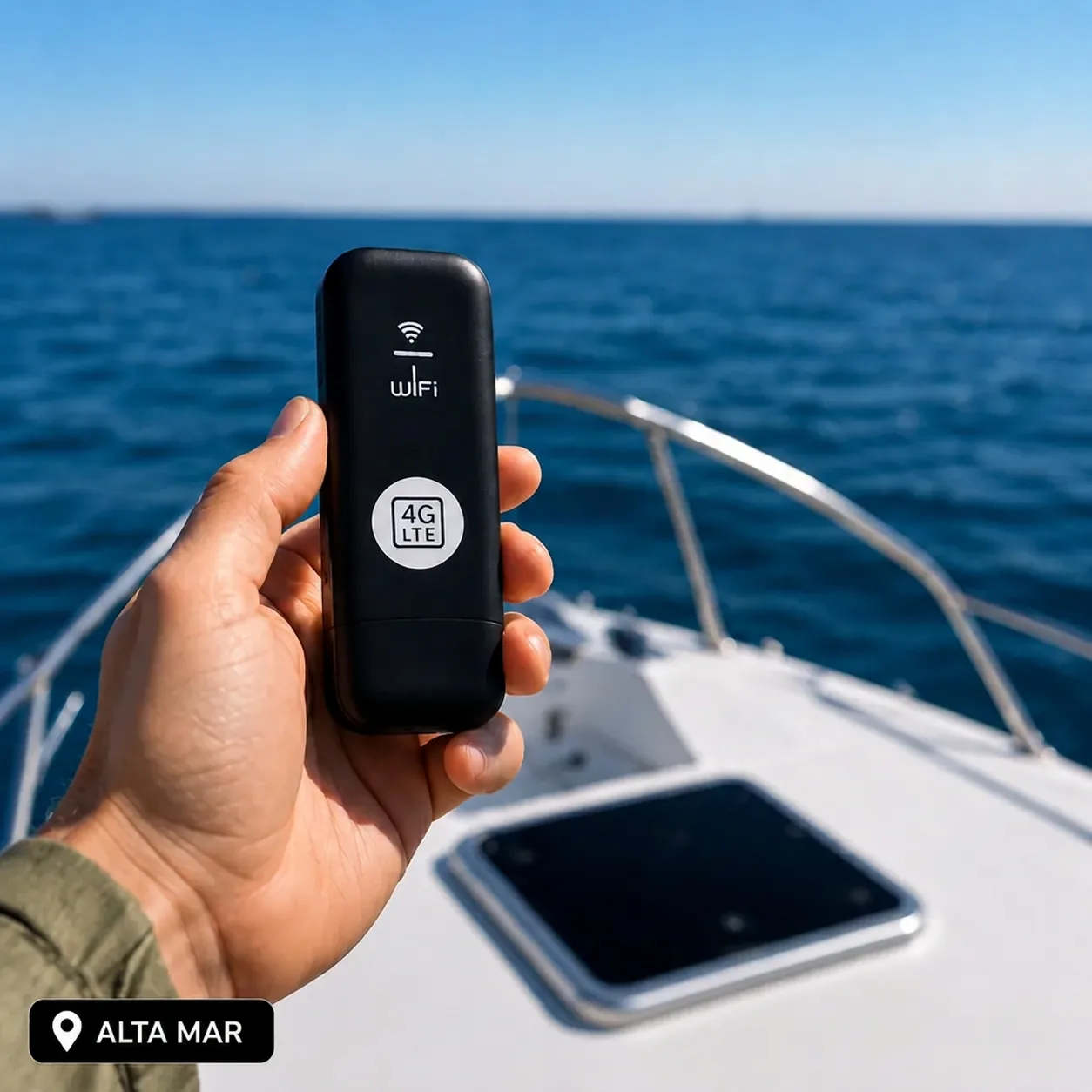 LinkGo 4G en uso en alta mar