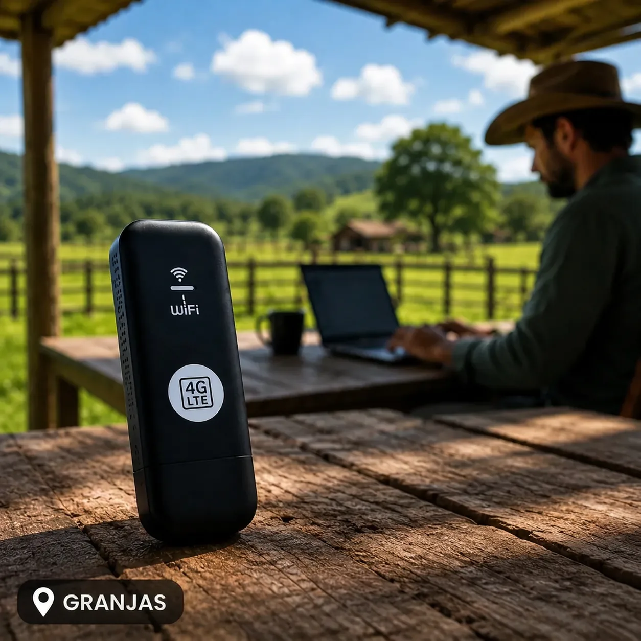 LinkGo 4G en uso en el campo